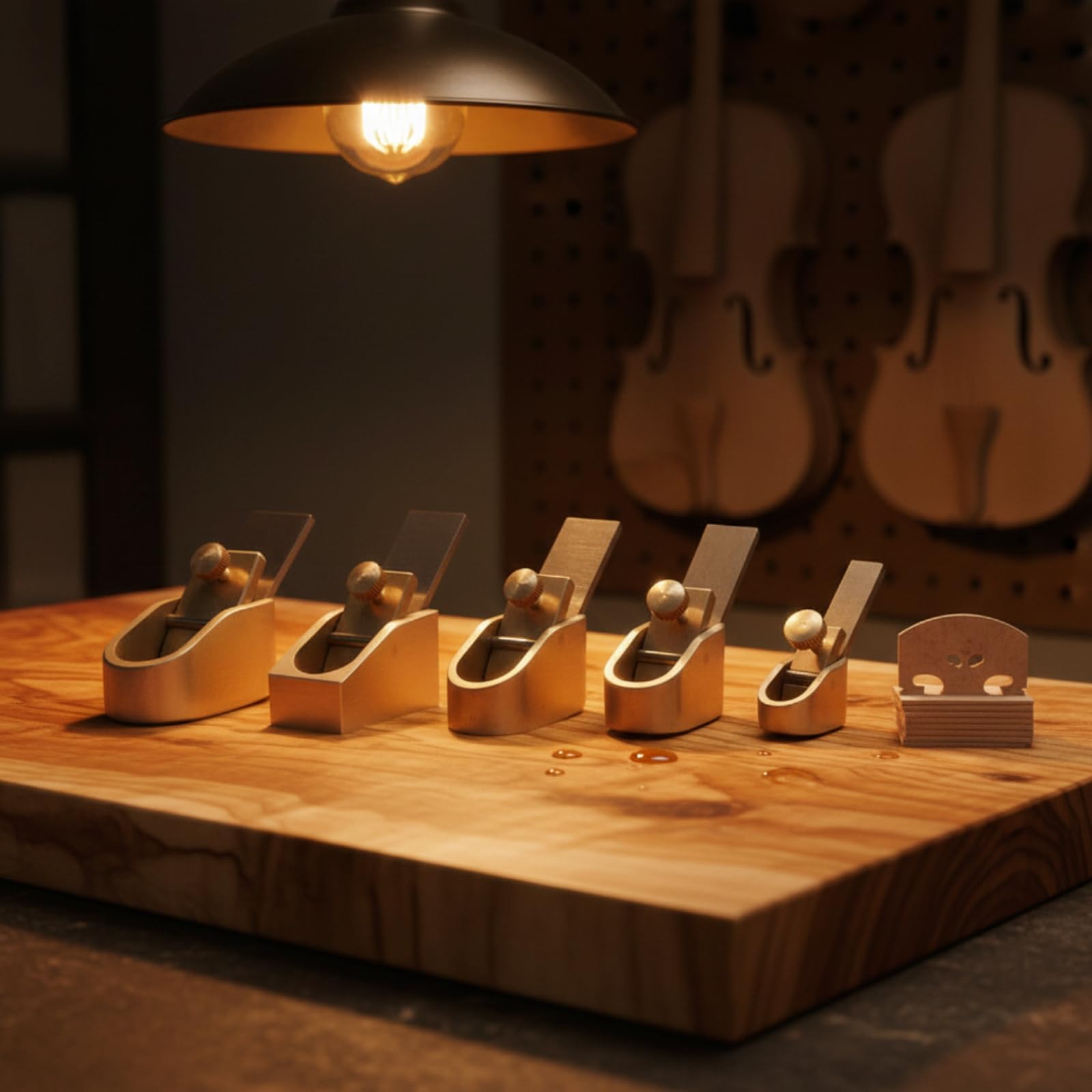 Qianly 5 Pezzi alletto da Liutaio di Precisione alletto con Suola Curva Preciso Mini per Liutai, Artigiani, Liuteria, Lavorazione Del Legno