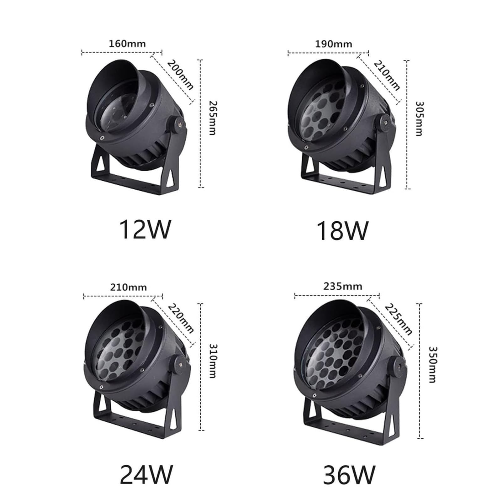 Foco LED para Exteriores, Foco LED Ajustable De Larga Distancia CA 220 V, Lámpara De Árbol para Jardín, Paisaje, Impermeable IP65, Luz De Pared para Patio De Villa(Green,A-36W)