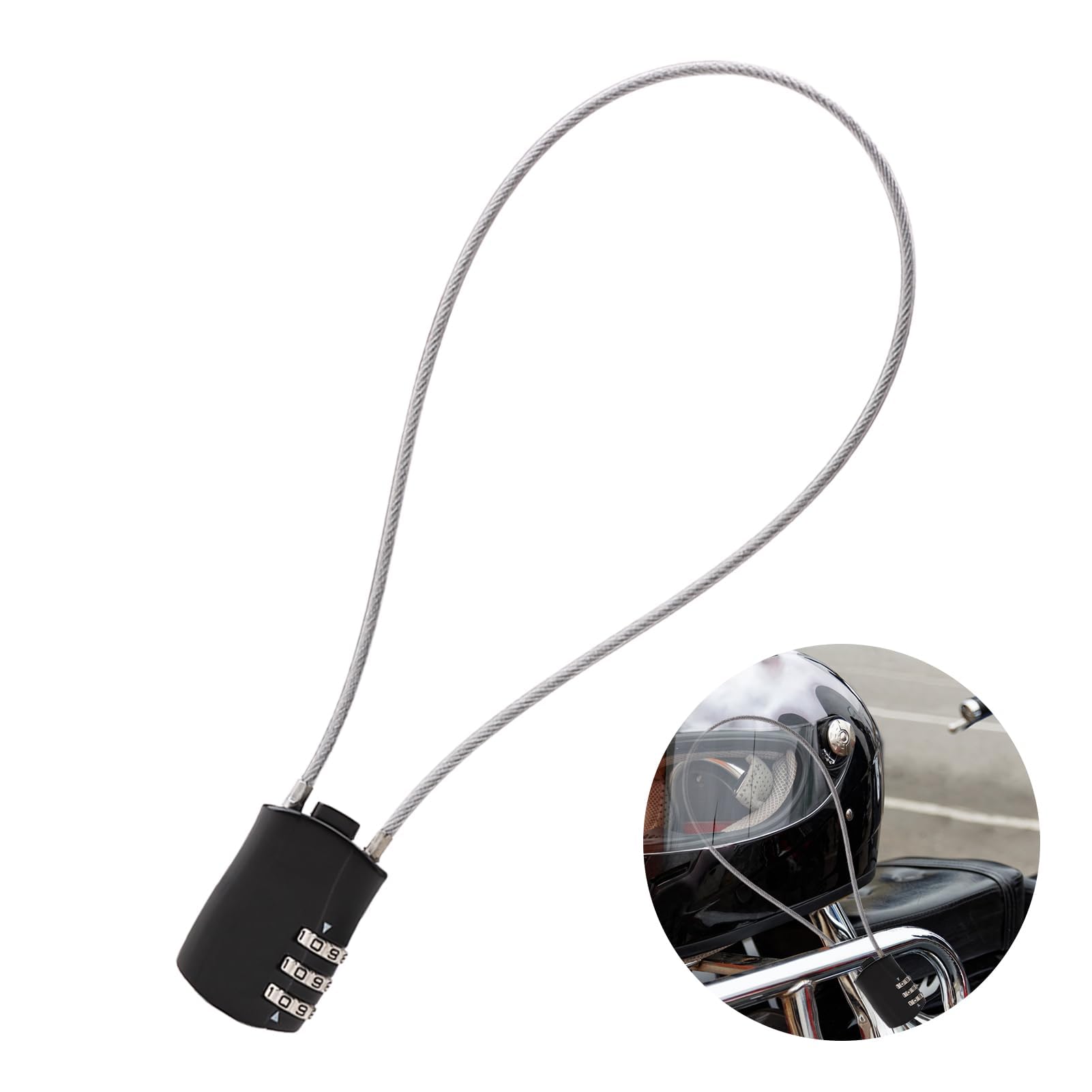 2 Pezzi Lucchetti A Cavo Retrattile Con Combinazione 3 Cifre - 77cm, Design Mucca Carino Per Bici, Bagagli E Caschi