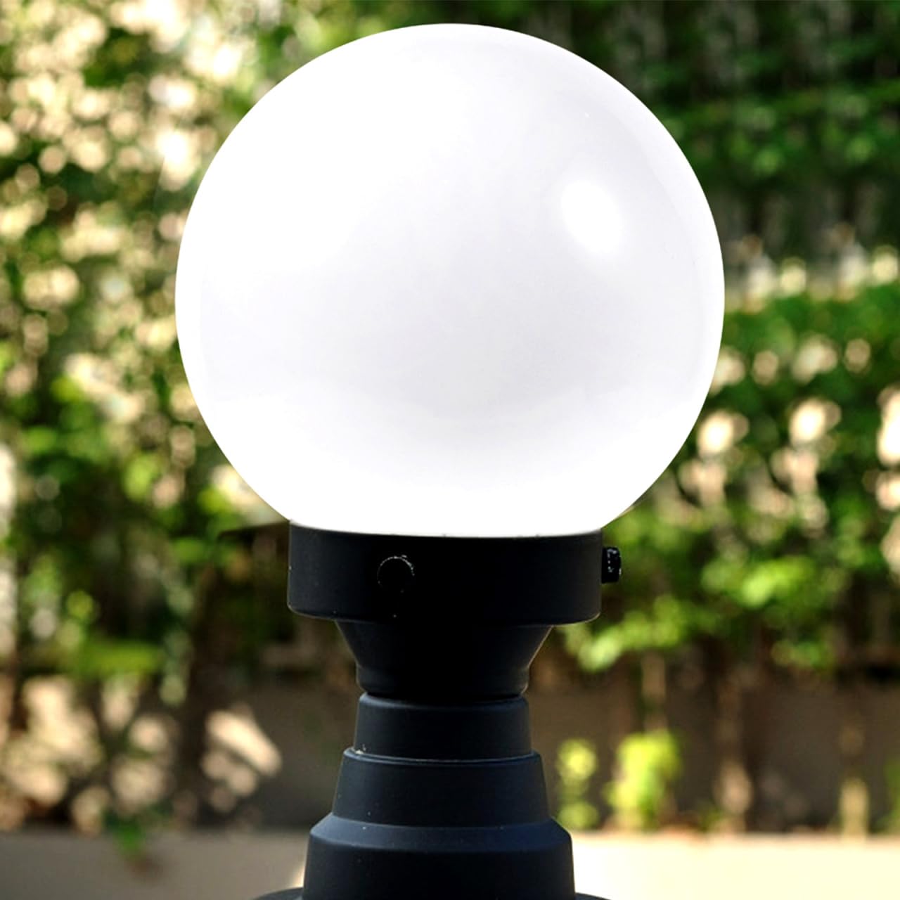 PRETYZOOM Paralume a Sfera in Acrilico Bianco 7.87 Pollici Copertura Lampada Da Esterno Per Giardino E Patio Ricambio Per Lampione Facile Da Installare E Rimuovere 1 Pezzo