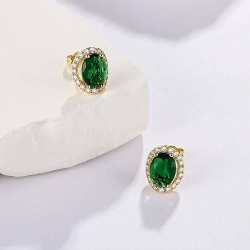 Miniatura 4 de Zaano Emerald Crystal Earrings Pearl Drop Dangle Earring 14k Gold Plated Stud Huggie Earrings Vintage Long Short Jewelry Gifts