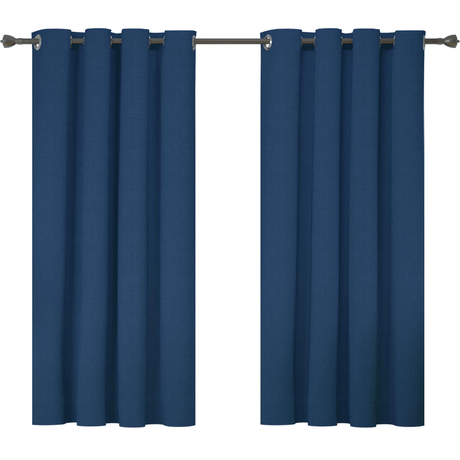 Ystyle Curtains Set of 2, 100% Blackout Curtains, 55 x 57 Inch, Thermal Curtain Against Cold and Heat, Linen Look