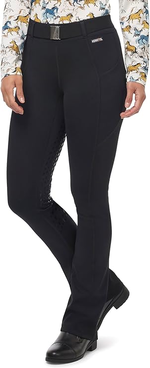Kerrits Women's Coolcore Bootcut Horse Riding Tights – Cooling Equestrian Bootcut Leggings, Full Leg Silicone Grip, Pockets