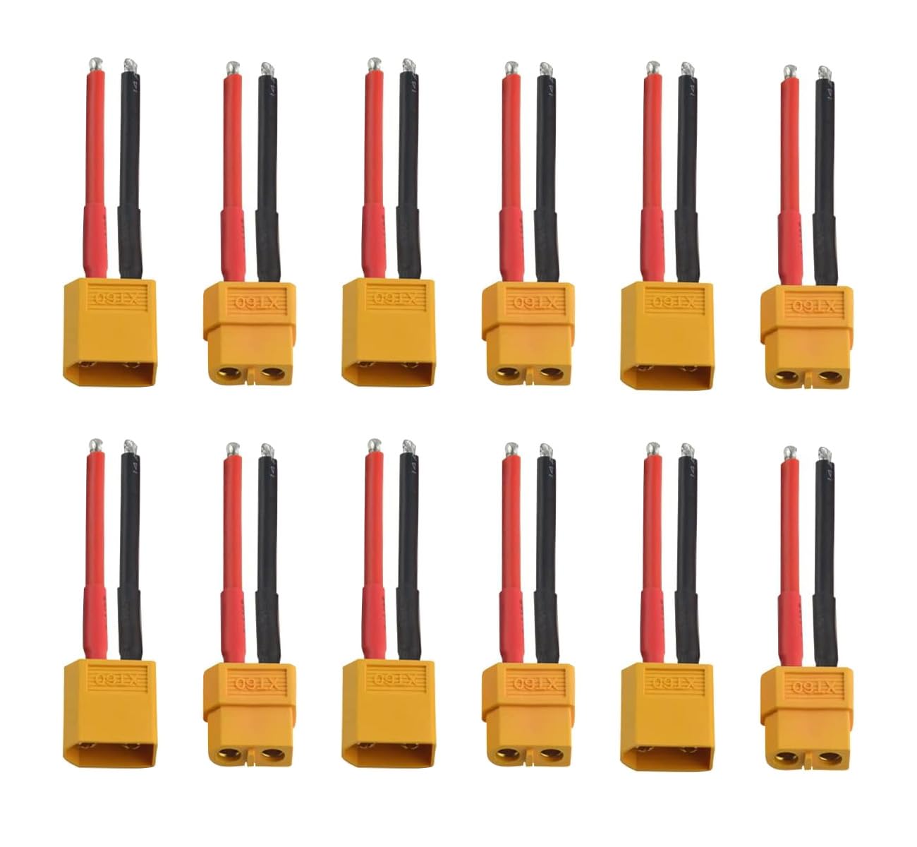 HUAZIZ 6 Paar XT60 Steckverbinder weiblich und männlich mit 14AWG 10 cm Silikondraht für RC Lipo Batteriekabel Drohne Auto Boot
