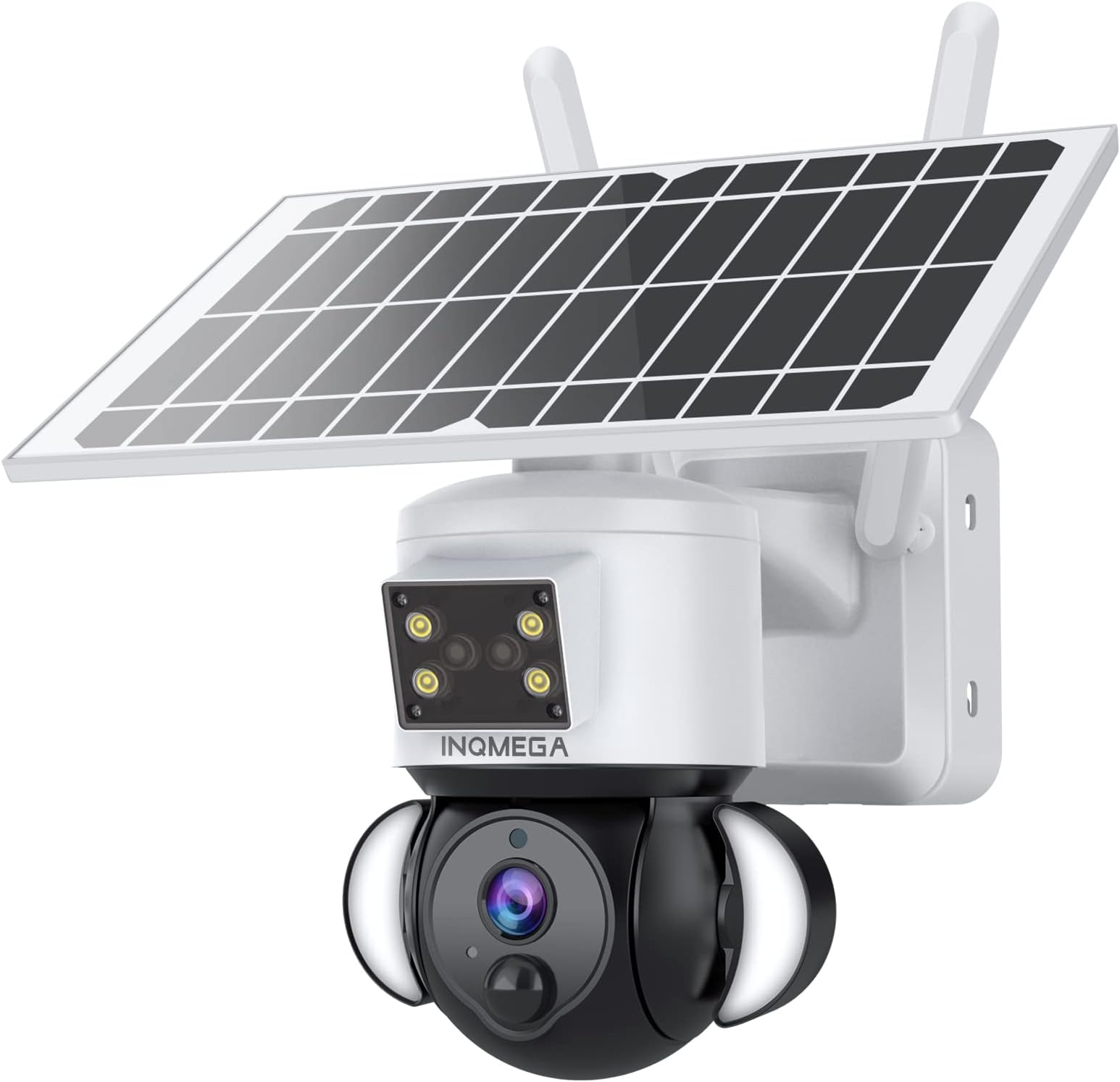 Solar Security Cameras Tuya Smart,3MP FHD WiFi 360° View 15000mAh Solar Powered Cameras for Home,PIR Motion Sensor Flood Light with Siren,Two-Way Audio,Color Night Vision,TUYA Smart Life