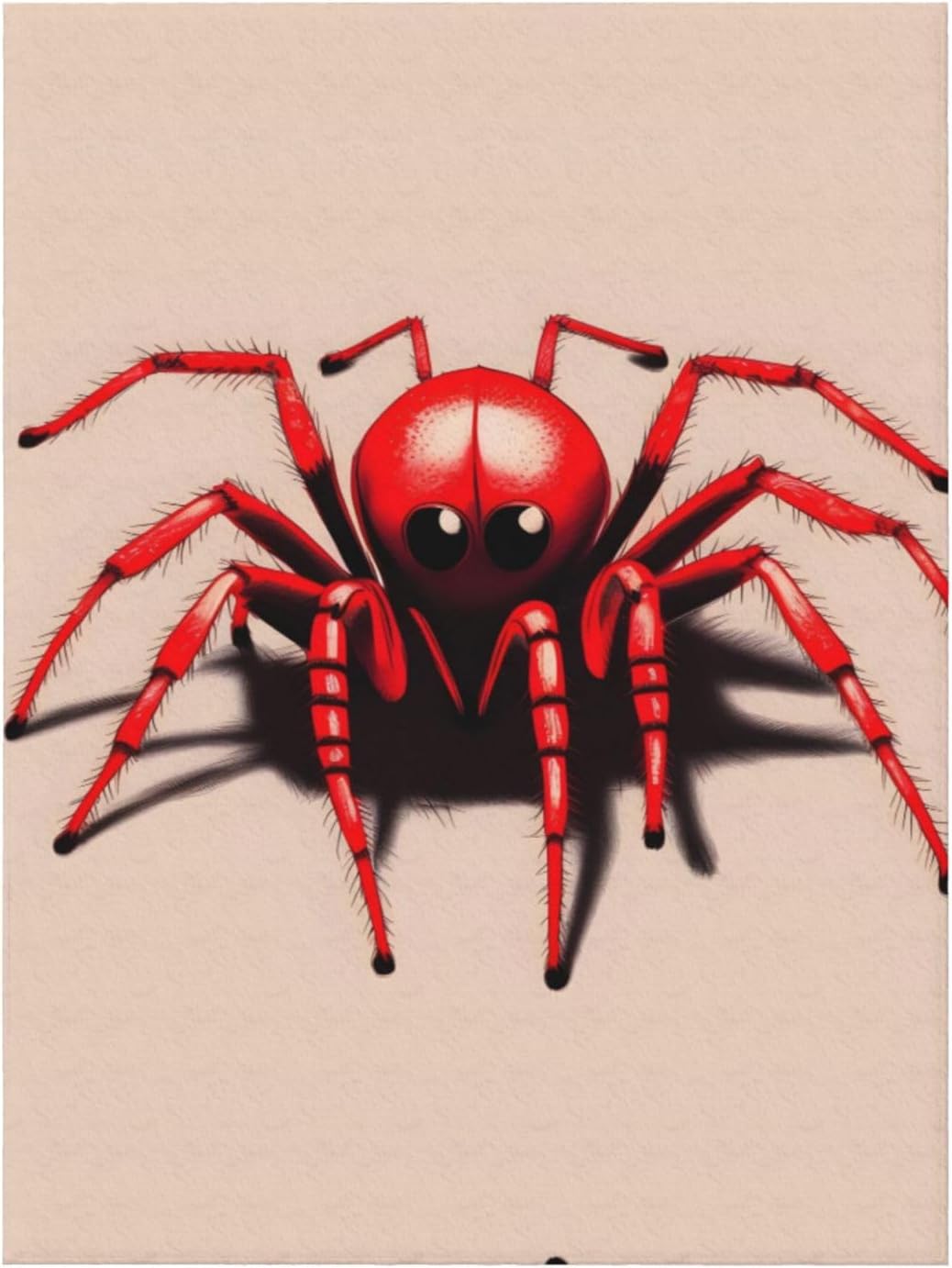 Decorative Children's Blanket (50 * 40 inches), Cute Little red Spider Flannel Gift Blanket, Sofa Bed Living Room Camping Travel Blanket,