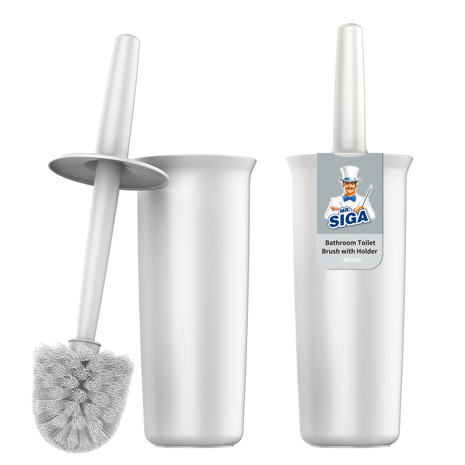 Sponsored Ad – Toilet Bowl Brush and Holder for Bathroom, White, 2 Pack