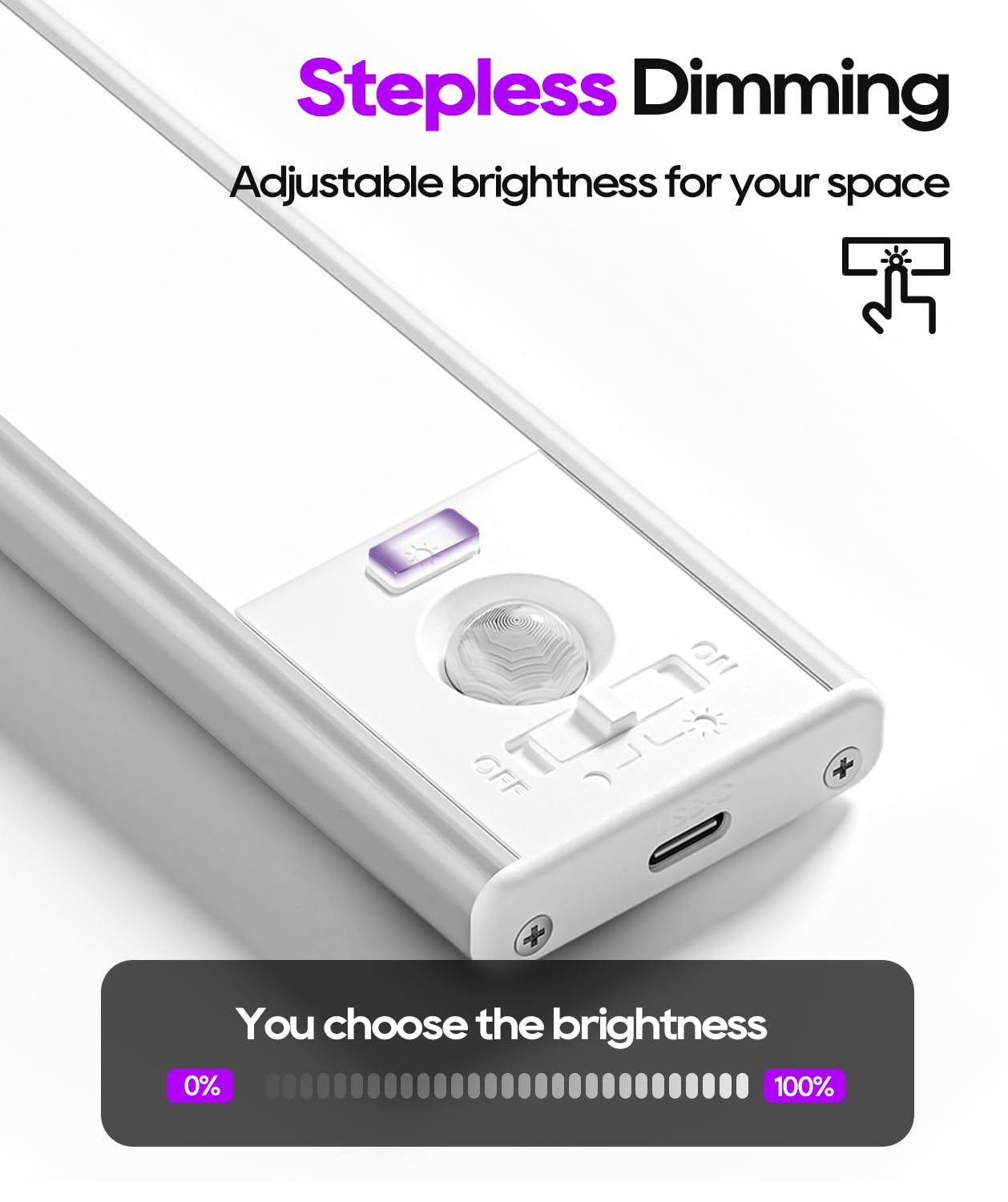 Snapklik.com : Under Cabinet Lights 2 Pack, Motion Sensor Light Indoor ...