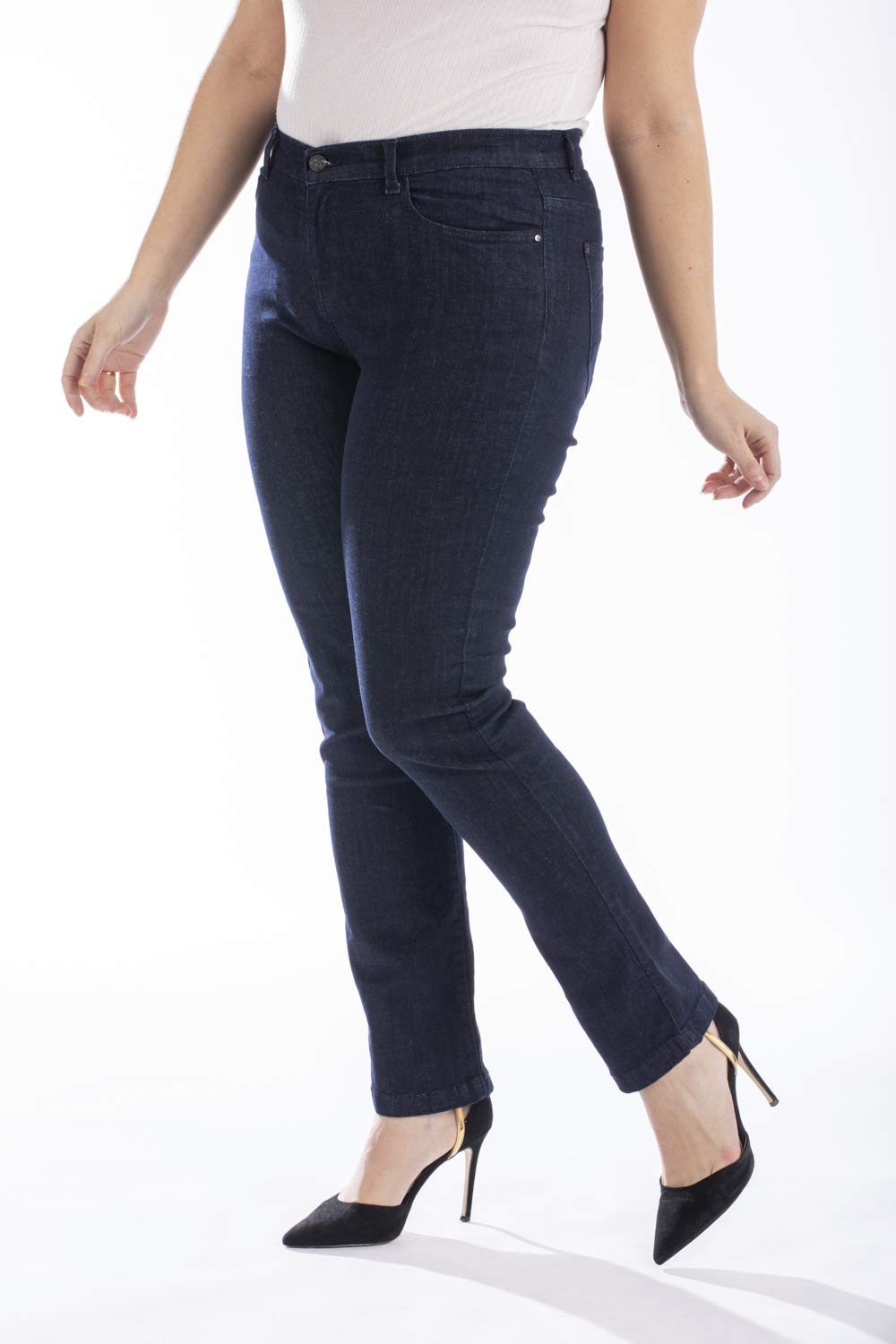 Rica Lewis Ober Jeans Coupe Droite Taille Semi Elastiquee avec Fibre Lycra Femme