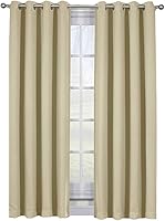 Vista 19 de Ava - Cortinas opacas con ojales superiores, paneles de cortina opacas de triple tejido, par / juego de 2 paneles con alzapaños, 54 pulgadas