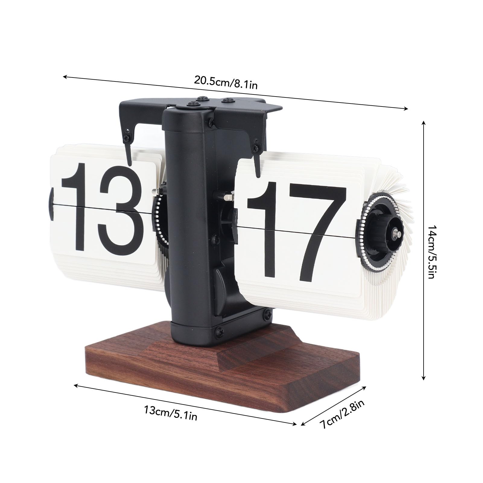 Horloge numérique rétro à Affichage Rabattable | horloge à changement automatique de page (24 h) pour la décoration du salon, du bureau, de l'école, de l'hôtel ou du café
