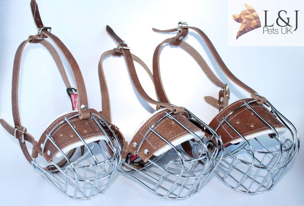 Strong Metal Wire Basket Dog Muzzle Rottweiler,Mastiff Golden Retriever Other (TR, Black)