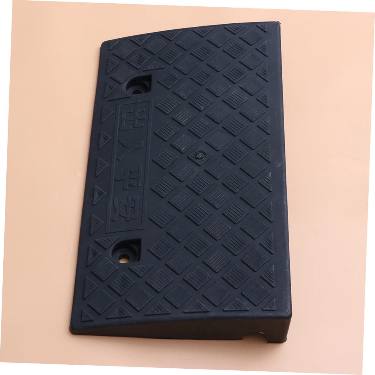 Car Plastic Curb Ramp 50x27x9cm Vehicle Loading Ramp Rubber Triangle Pad for Motorcycle and Car Use