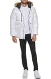 Mens Mid-weight Puffer Jacket With Fur Lined Removable Hood
