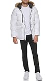 Mens Mid-weight Puffer Jacket With Fur Lined Removable Hood
