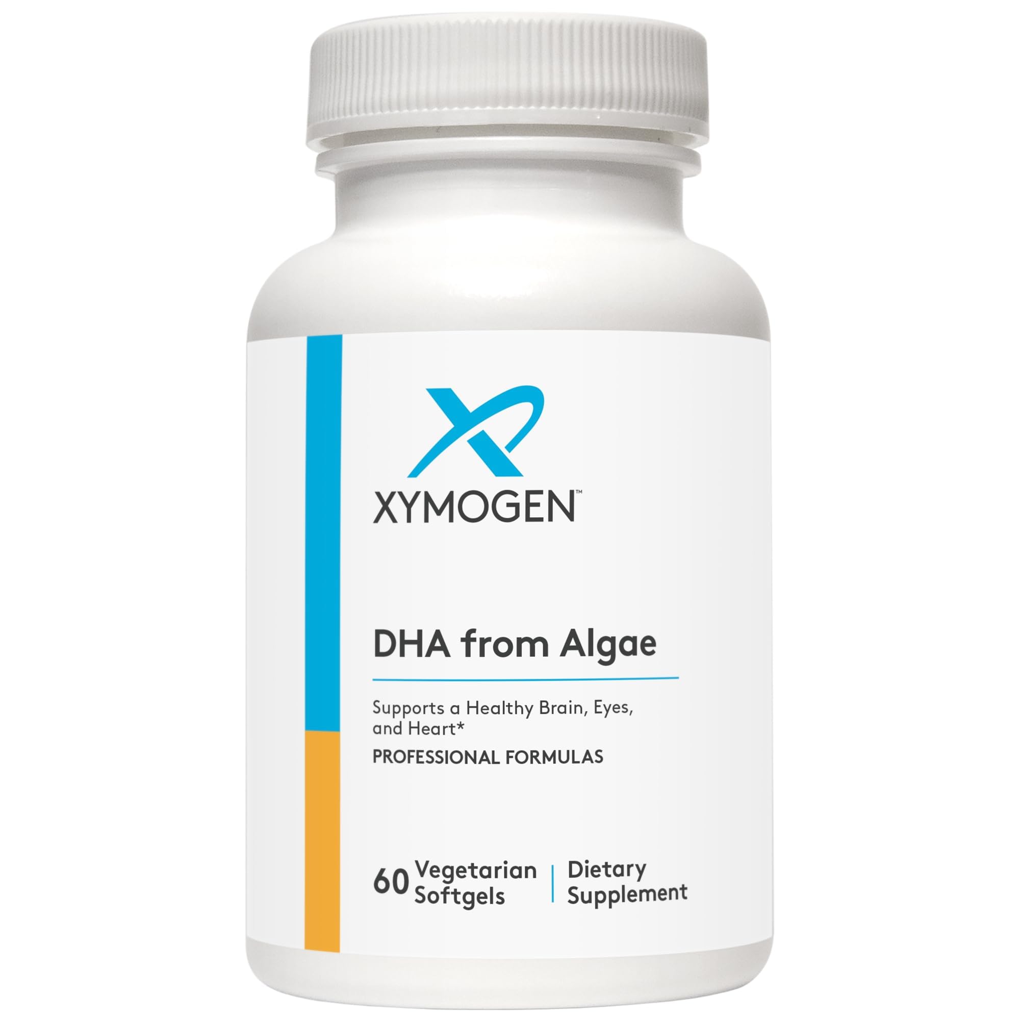 XYMOEGN DHA from Algae - DHA Omega-3 Supplement - Supports Brain, Eye, Heart + Immune Health (60 Softgels)