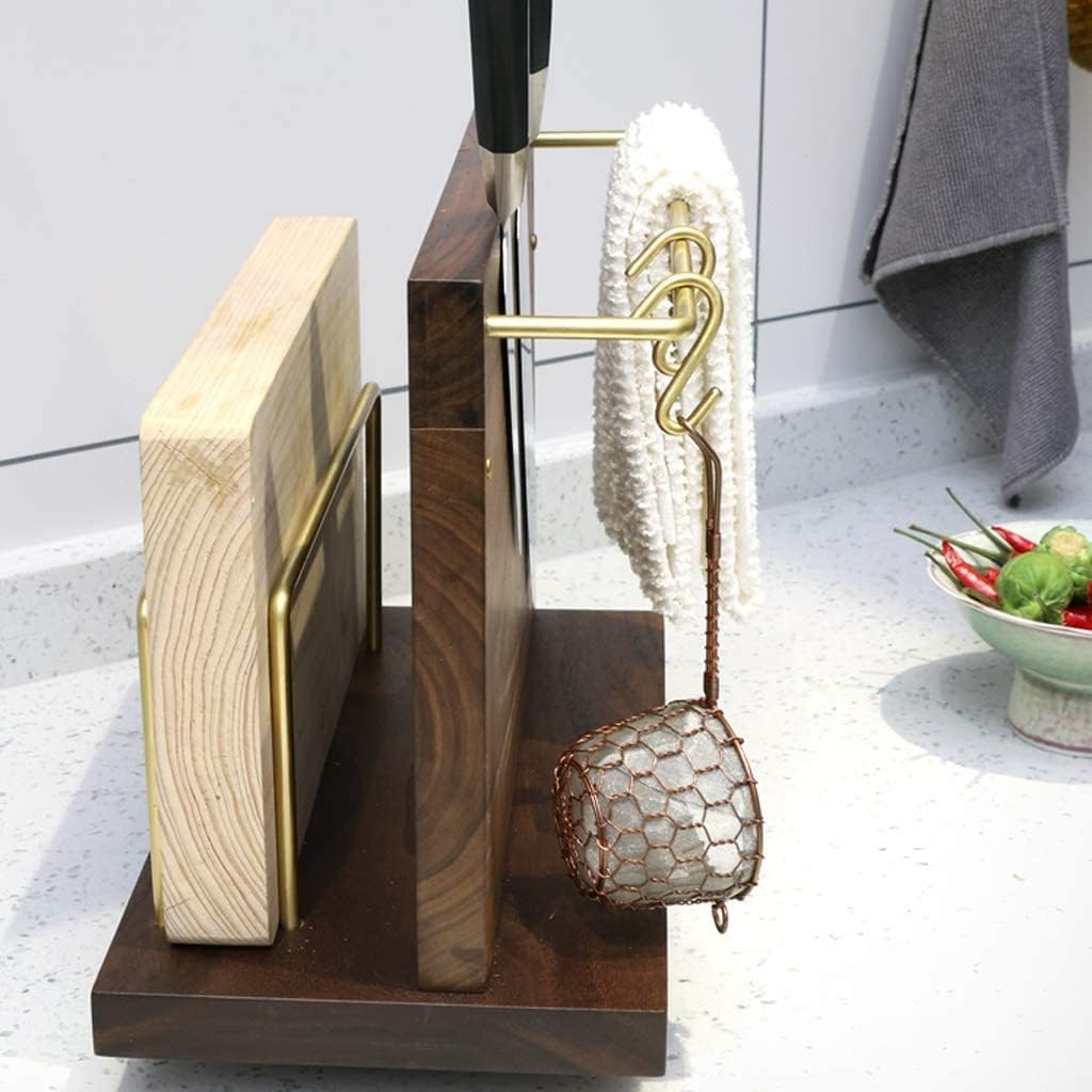 Knife Block Storage Stand Kitchen,Only Selling Cutter Holder,Solid Wood Cutting Board Magnetic Rack Shelf Countertop
