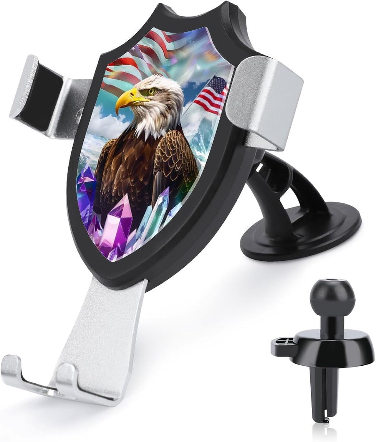 Diamond U.S.A Flag Eagle Funny Phone Mount Adjustable Angle for Car Dashboard Windshield Vent Universal Automobile Accessories