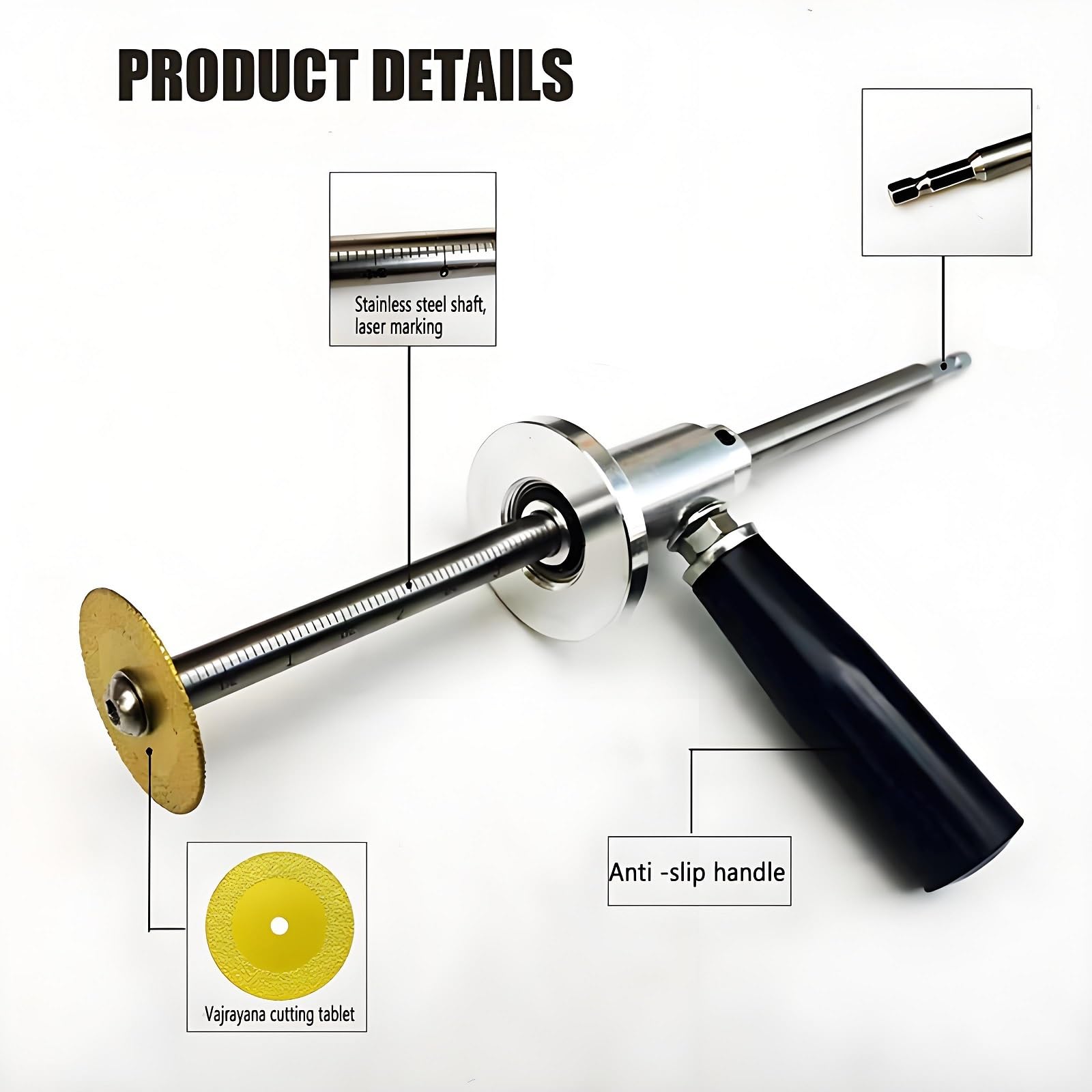 Inside Pipe Cutter For Pvc Pipe, 2025 New Adjustable Inside Pipe Cutter for Pvc,Comes With Diamond Grinding Wheel And Handle