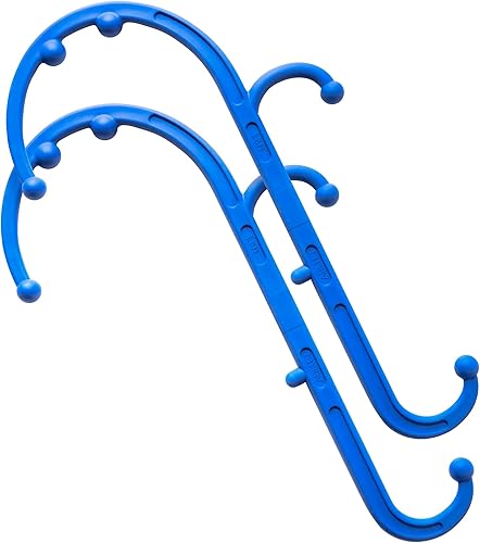 LiBa Masajeador de cuello de espalda, cuello y pies para aliviar el dolor de fibromialgia y terapia de bastón de gancho de automasaje, rascador de