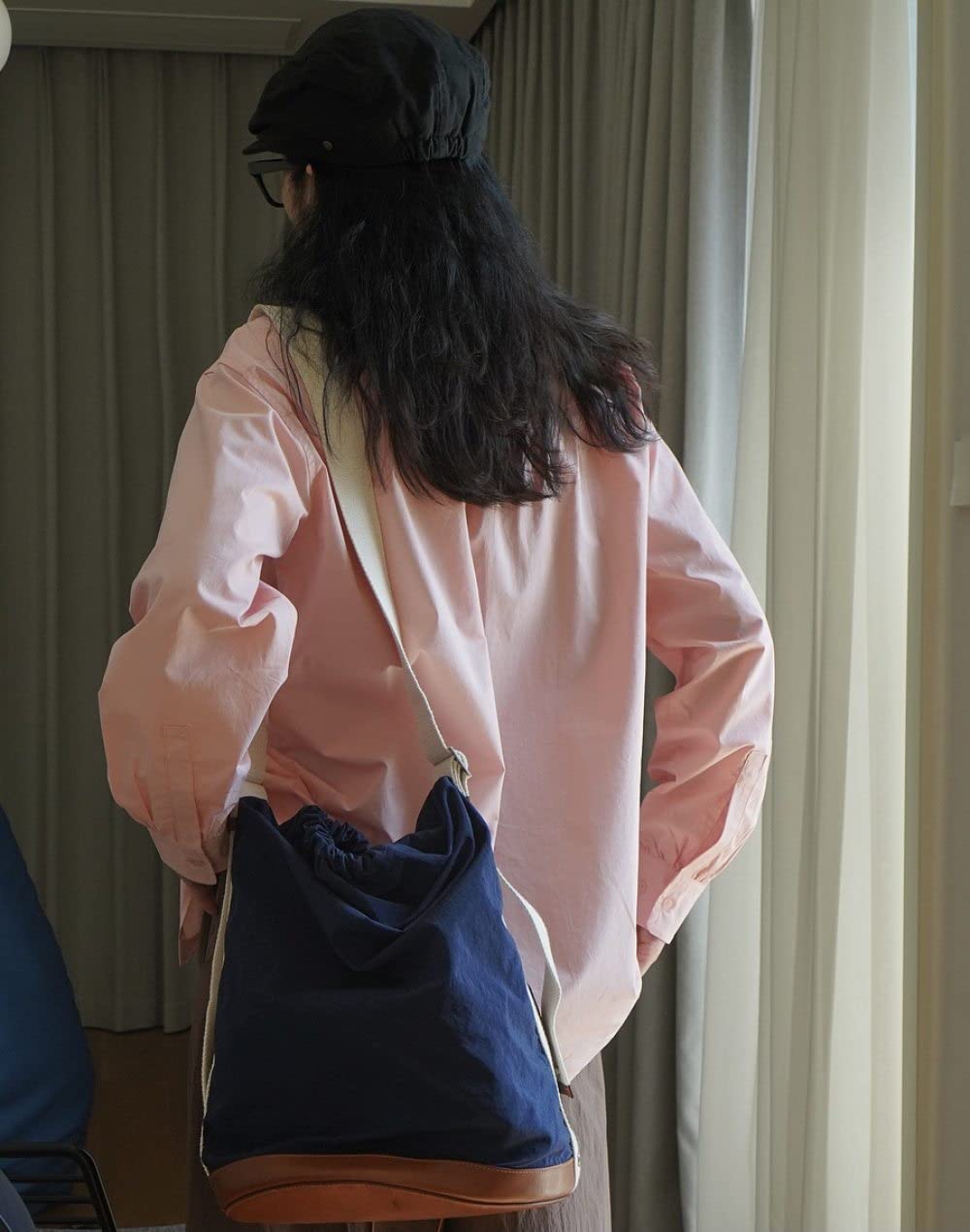 BROLEO Damen Oberteile,Damen-Leinenbluse Mit Tasche, Übergroße Sommerbluse Mit Langen Ärmeln, V-Ausschnitt, Elegante Bluse, T-Shirt-Jacke, Lockere Bluse, Tunika, Sweatshirt-Oberteile Für Damen
