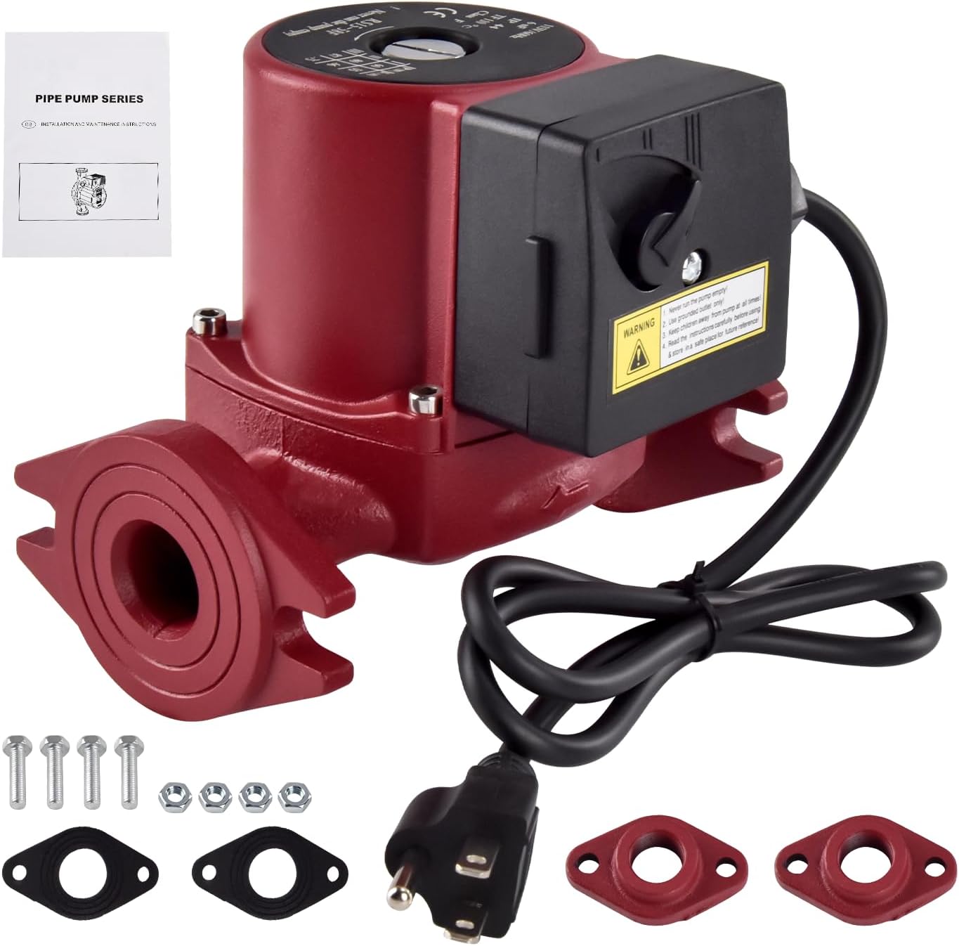 UPS15-58FRC Water Circulator Pump 3-Speed, 1/25 HP, 115V Cast Iron Hydronic Heating Pump for Radiant, Solar, and Domestic Hot Water Systems Compatible with Grundfos 59896343