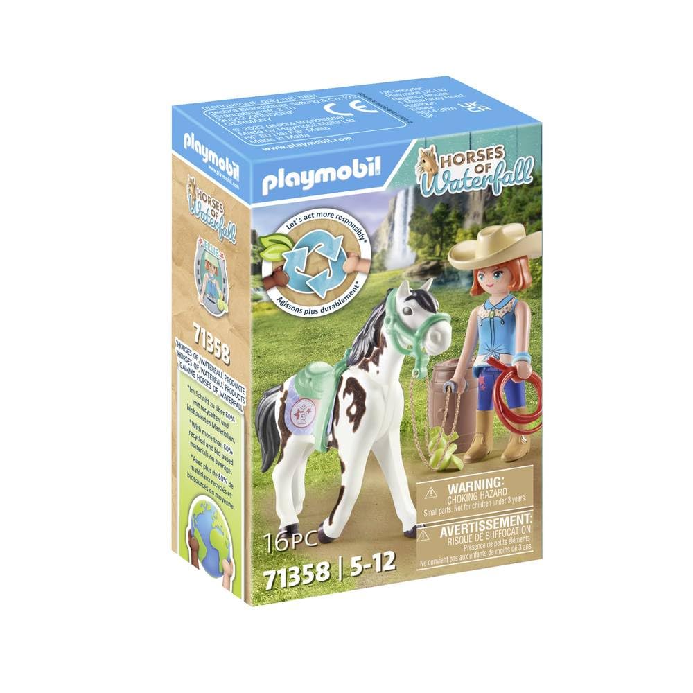 Playmobil 71358 Horses of Waterfall - Feeding Time with Ellie and Sawdust, Horse Toy, Fun Imaginative Role-Play, PlaySets Suitable for Children Ages 4+