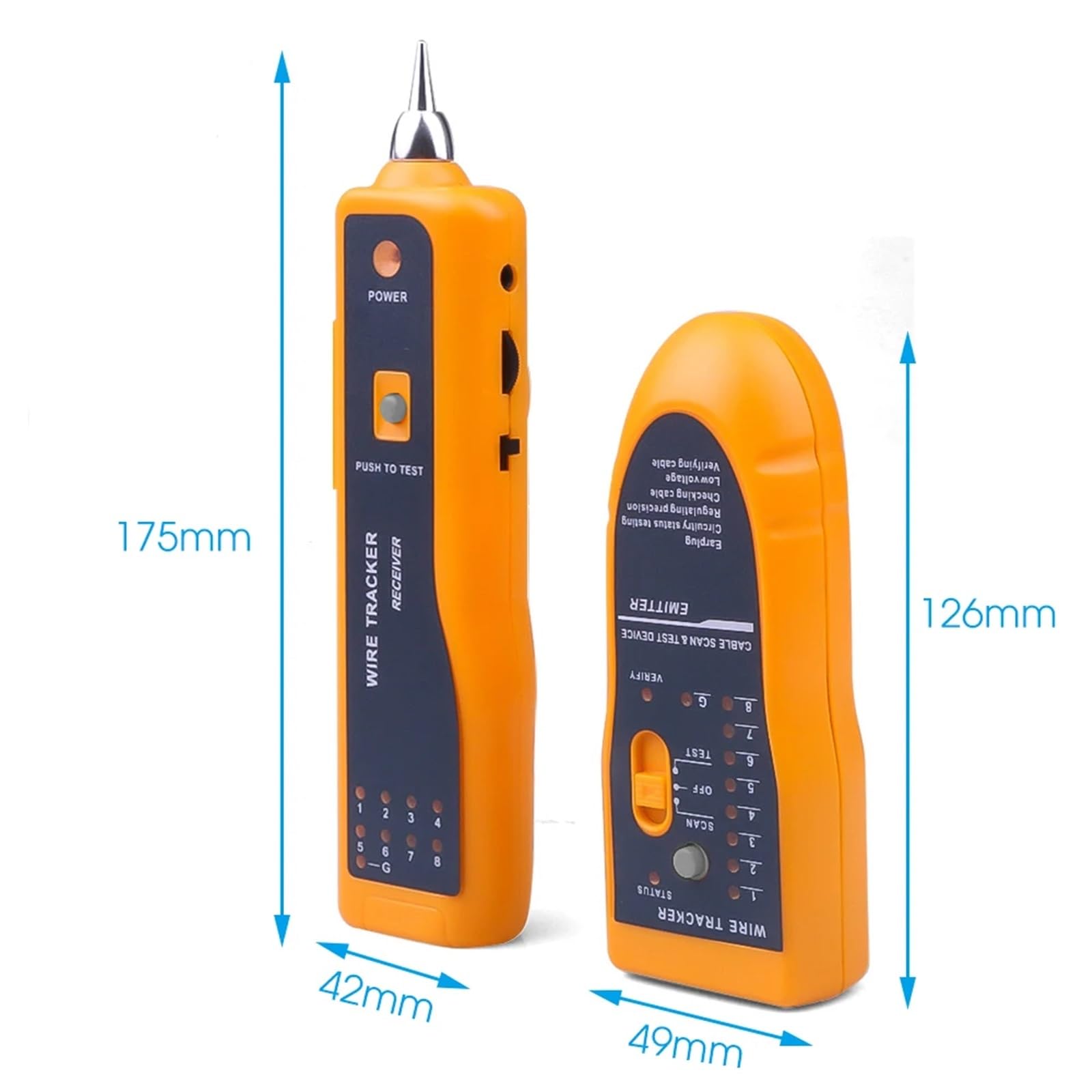 Traqueur de Câble, Testeur de câbles réseau LAN Cat5 Cat6 RJ45 UTP STP, détecteur ligne, traqueur téléphoniques, diagnostic tonalité, distance, testeur | Rot