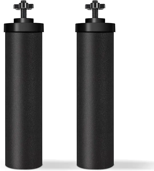 airkitrep Water Filter Replacement for Berkey, Black Purification Elements, Activated Carbon Filters, Compatible with Berkey Gravity Water Filter System, Pack of 2