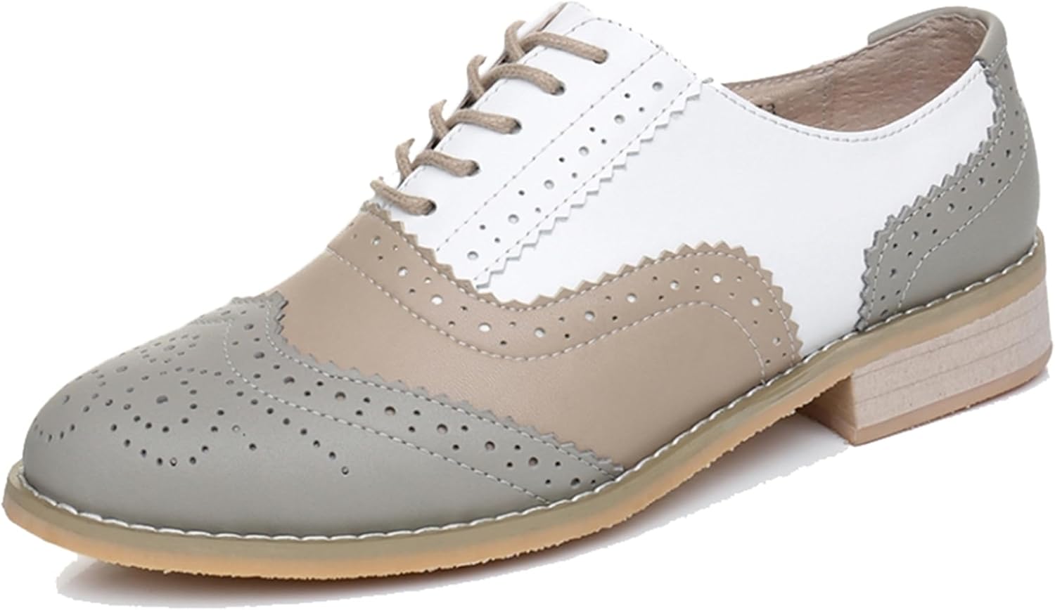 TDA Women's Dress Oxford - Perforated Wingtip Design