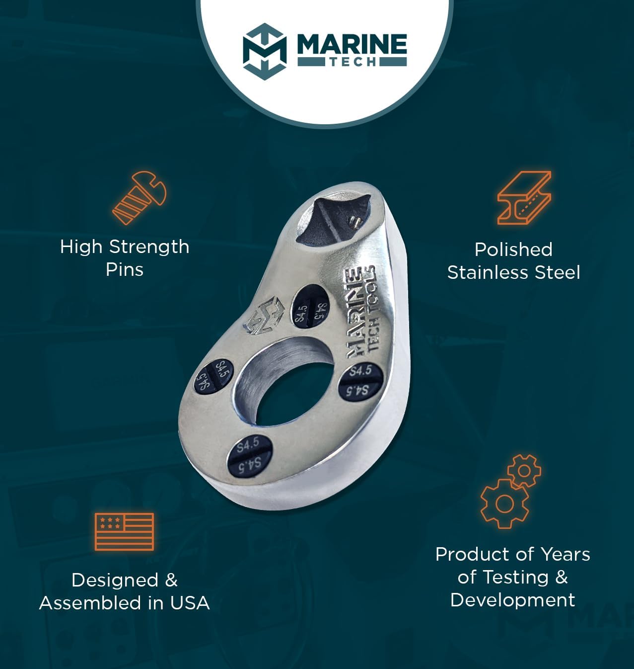 Marine Tech Tools 32mm Yamaha Tilt Trim Spanner Wrench (AMT0006), Outboard Trim Tilt Pin Wrench, Trim Caps fit all SHOWA manufactured Units, Yamaha, Honda, Evinrude