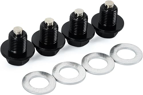 Miniatura 8 de MOCA - Tapón magnético de drenaje de aceite para motor compatible con Lexus IS300 2.0L y 16 para Scion tC 2.5L y 03-21 para Toyota 4Runner 4.0L y