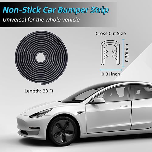 Miniatura 2 de Zinicer - Protectores de borde de puerta de automóvil, protector de sello de goma con borde en forma de U, protección universal de entrada de puerta