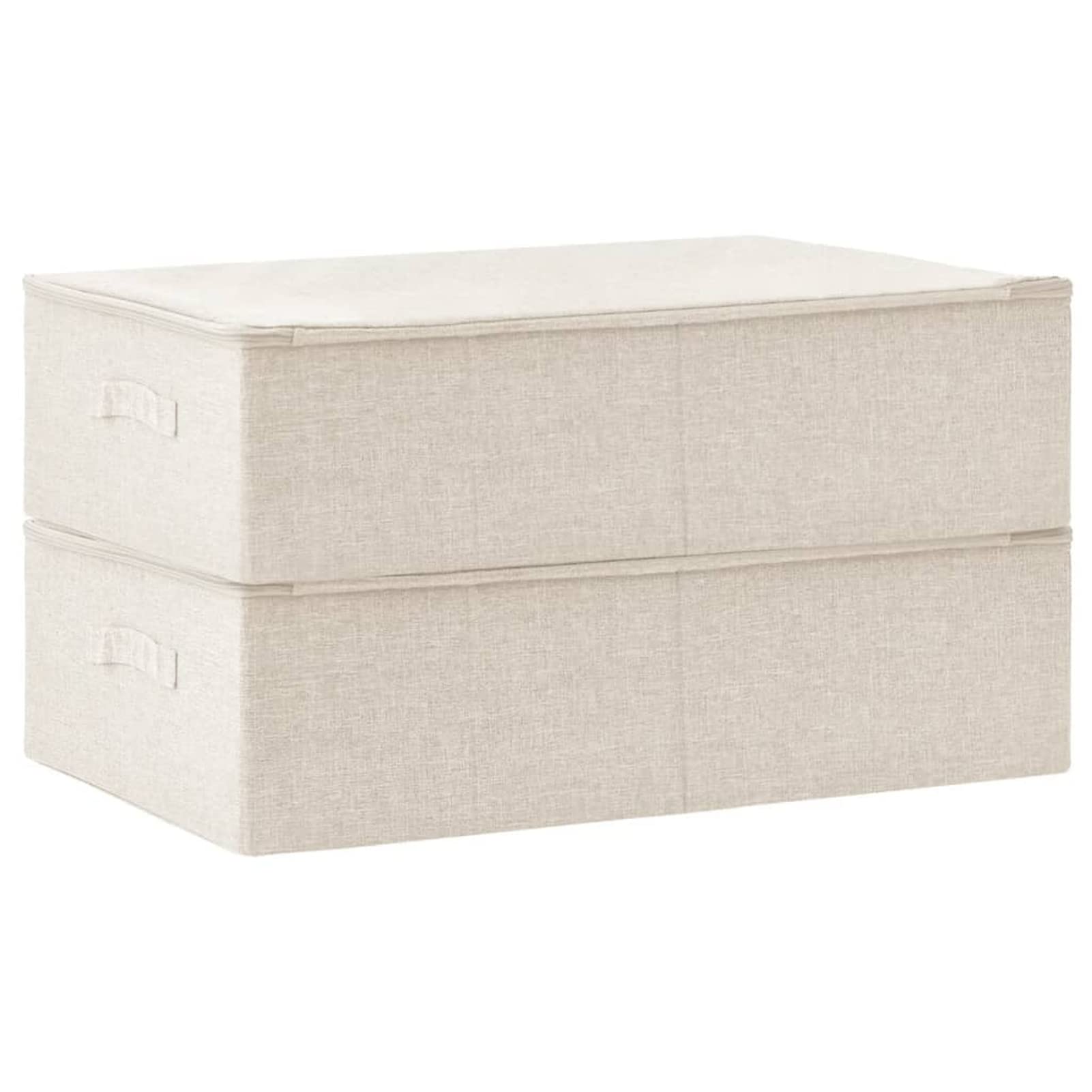 ZEYUAN Aufbewahrungsboxen 2 STK Spielzeugkiste, Aufbewahrungskiste, Kleideraufbewahrung, Kleideraufbewahrung & Organisation, Stoff 70x40x18 cm Creme