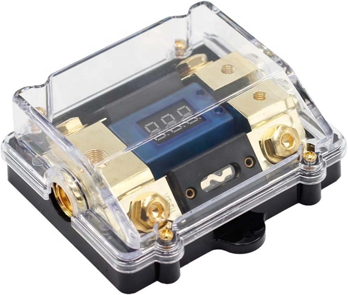 2 Way Power Distribution Block CAR Audio Amplifier ANL Fuse Holder Box with Digital Led Display (Size : 175A)