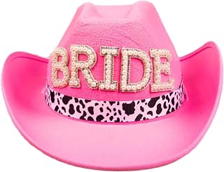 Hat,Blingbling Diamond Bride Hat Cowgirl Hat Wedding Encrusted Pearls for Wedding Engagement Bachelorette Party
