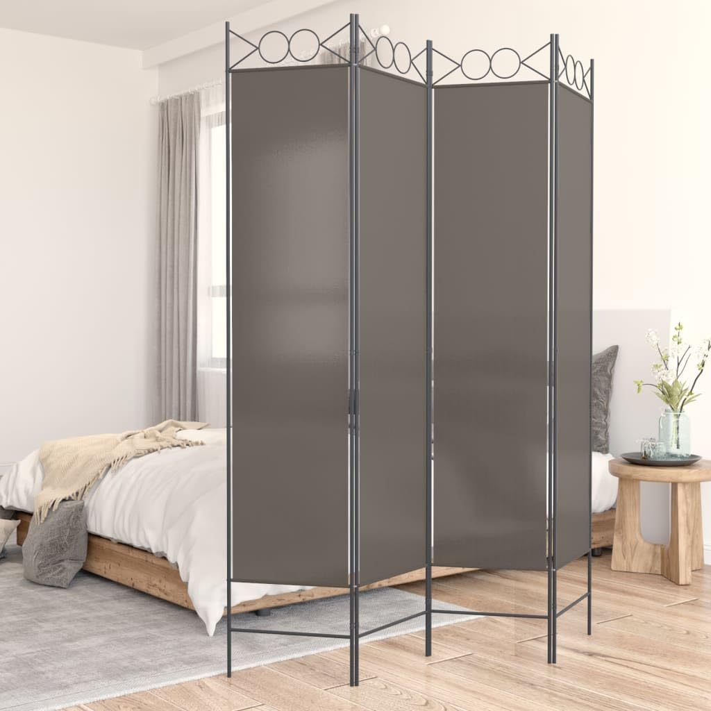 Paravent 4 pièces pliable 160x200cm pour séparation chambre salon bureau cloison intérieure