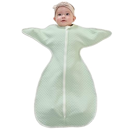 ZIGJOY Shark-Fin - Manta de transición  Saco de dormir acolchado de 1.0 tog para bebé, acogedor saco de transición con mangas para dormir mejor, disponible en Yaxa Peru