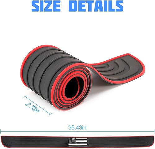 Vista 113 de Protector de parachoques trasero de automóvil, protector de goma antiarañazos para puerta de maletero de entrada, tira de protección antideslizante