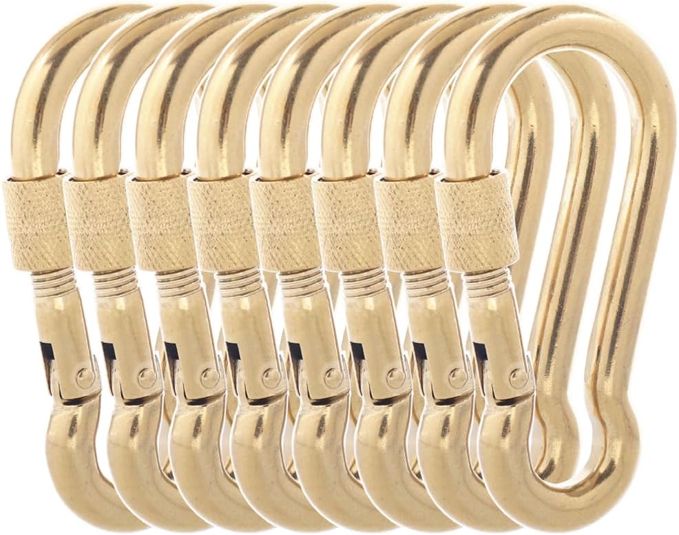 Carabiner Clips, 316 Stainless Steel Carabiner Clip, Heavy Duty Carabiner Hooks, Keychain Carabiners, Multi-Purpose Spring Snap Hook for Dog Leash, Outdoor Camping, Swing, Hammock