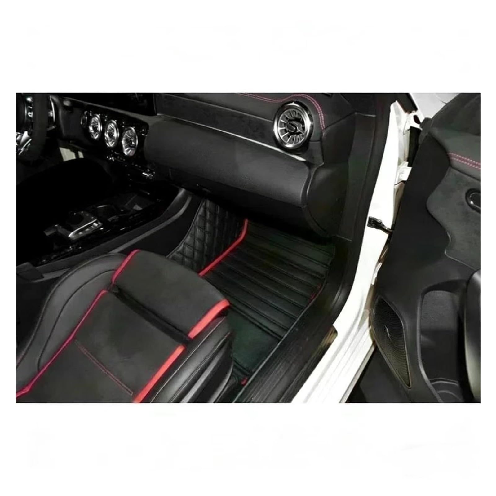 Alfombrillas Esteras Modificadas Requisitos Particulares Piso Coche 5D Estera Anti Resbalón Las Alfombras Accesorios Interior para Cayman 2012 Alfombrilla de Coche(R-Black)