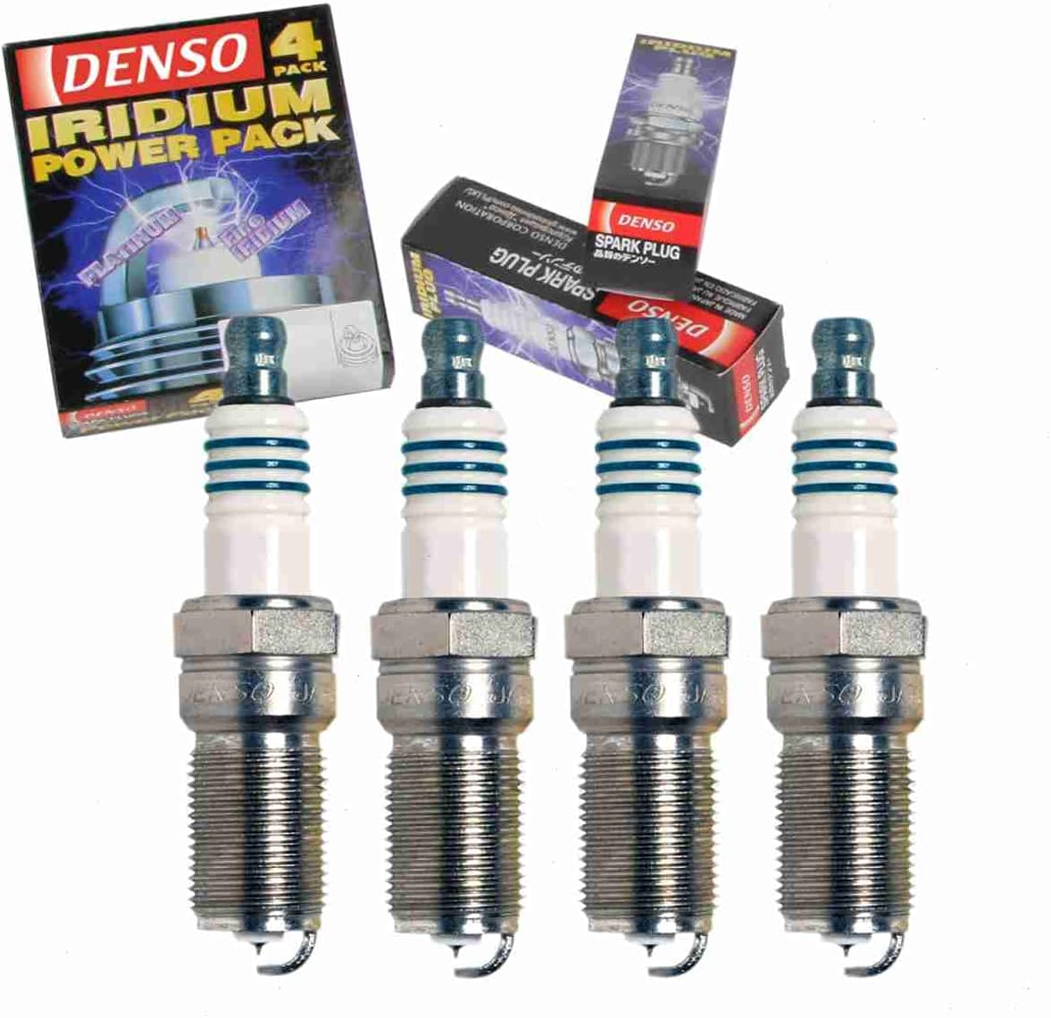 Sixity Auto 4 pc DENSO Iridium Power Spark Plugs compatible with Ford Focus 2.0L 2.3L L4 2012-2016