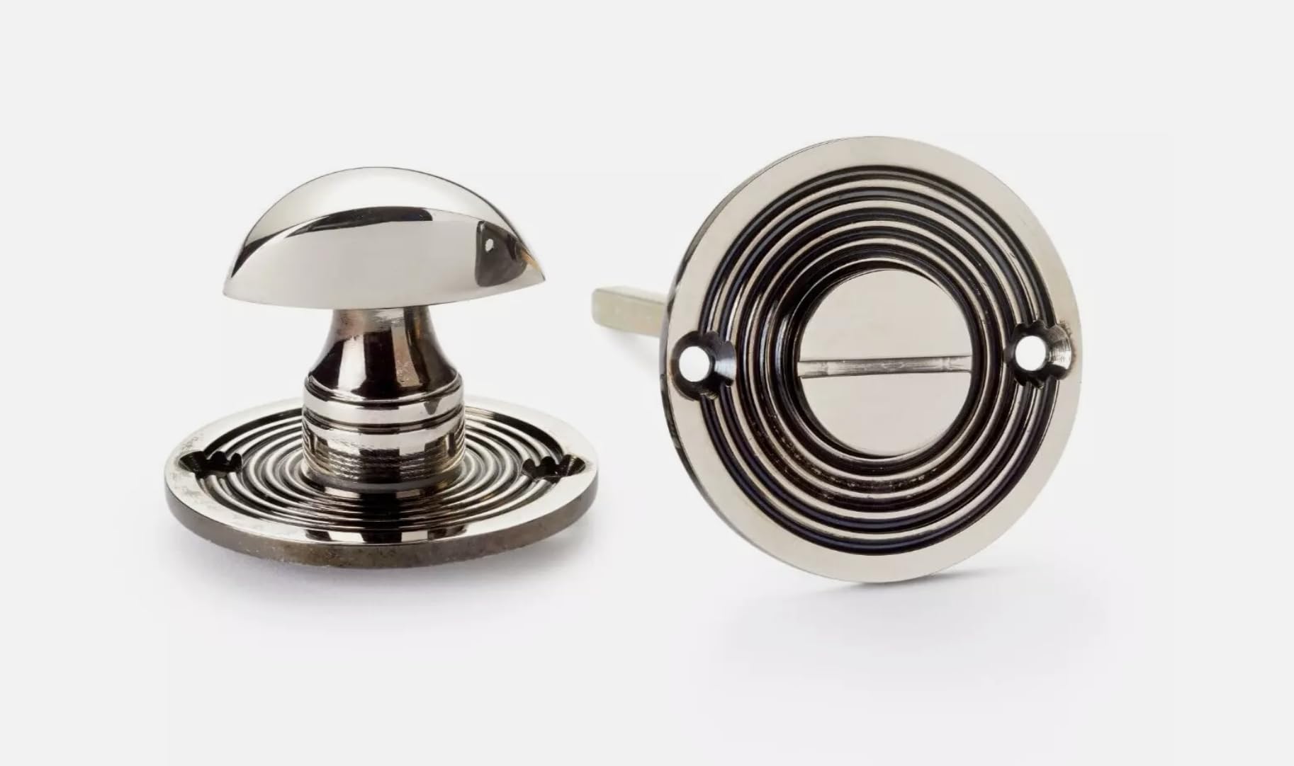 Aged Nickel Solid Brass Beehive Bathroom Thumb Turn Release Door Internal Reeded AB Hardware