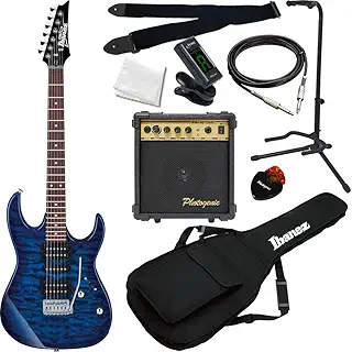 GIO Ibanez ジオアイバニーズ エレキギター GRX70QA/TBB エレキギター入門セット【付属アンプ:PhotoGenic 10W PG10】