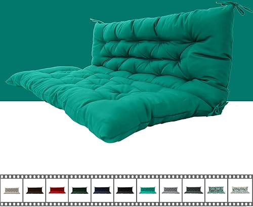 Miniatura 42 de Cojín de columpio para porche de tres asientos, cojines impermeables de repuesto con respaldo, muebles de jardín al aire libre, patio, cojines