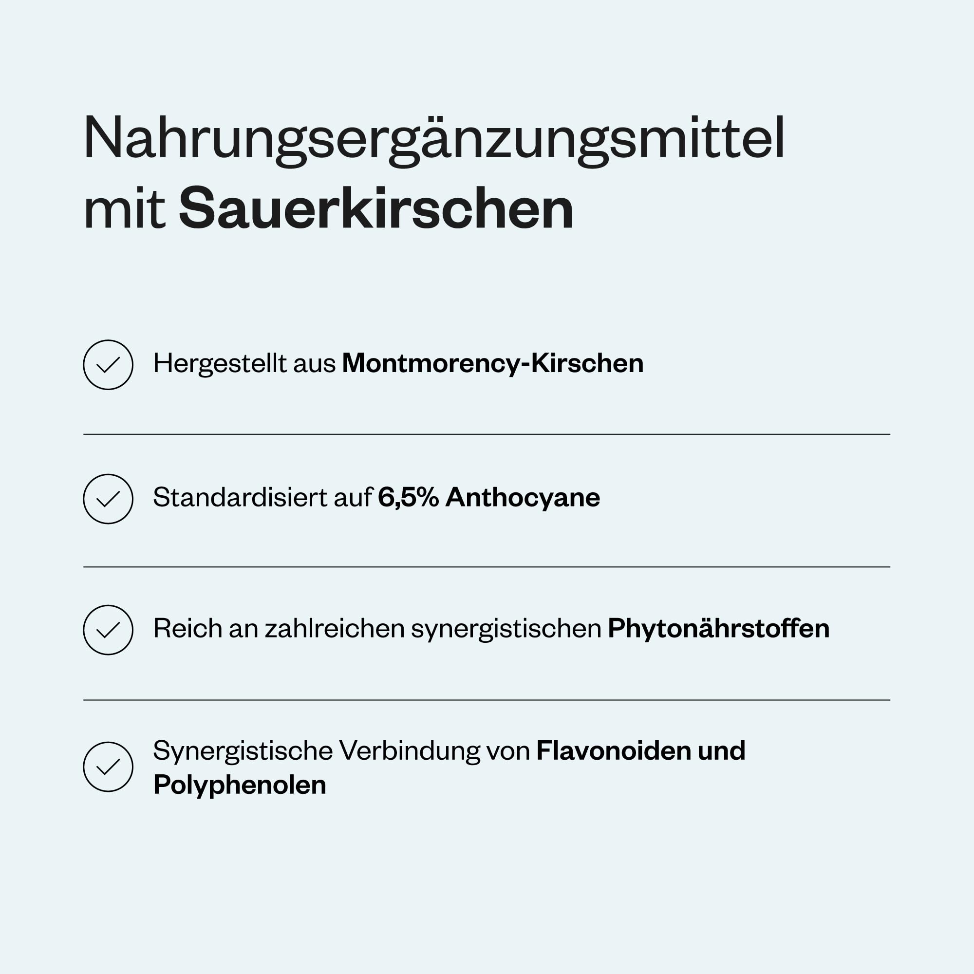 Montmorency Kirsche - Muskelregeneration - Entzündungshemmend - Prunus Cerasus Extrakt standardisiert mit 6,5% Anthocyanen - Sauerkirschen - Anti-Aging - Vegan - SuperSmart
