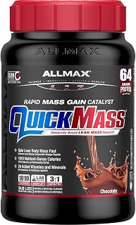 ALLMAX Nutrition - QUICKMASS - NEW SIZE - Weight Gainer & Rapid Gain Catalyst, Chocolate, 3.5 Pound, 3.5 Lb