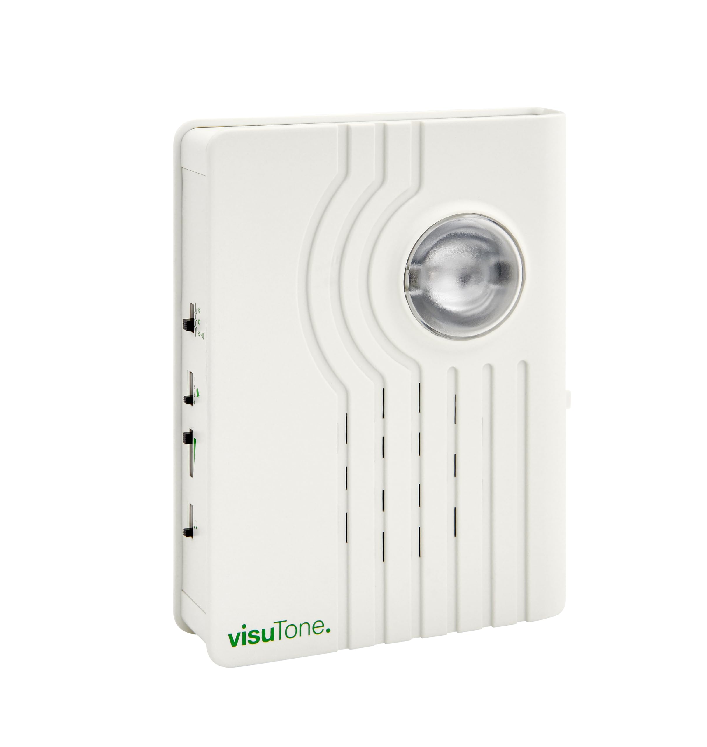 Humantechnik visuTone – Signal Lumineux téléphone & Sonnette avec Flash Puissant et Alarme sonore, idéal pour malentendants