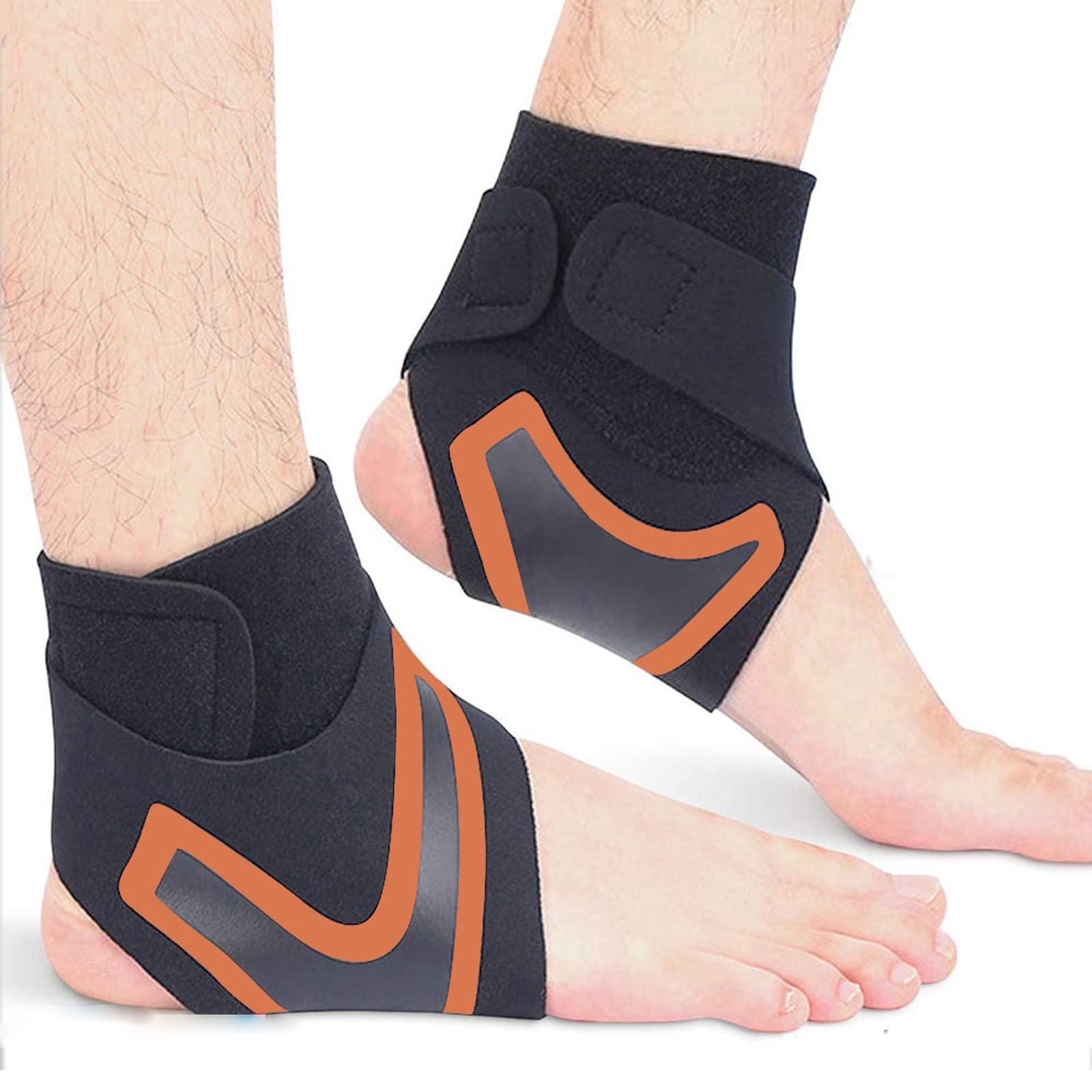 KOOKYY Enkelbretels enkelbrace voor dames heren, ademende enkelomslag verstelbare compressiemouw voor verstuikte stabilisatie ligament sport (kleur: 1 paar-oranje, maat: XL) : Amazon.nl: Gezondheid & persoonlijke verzorging