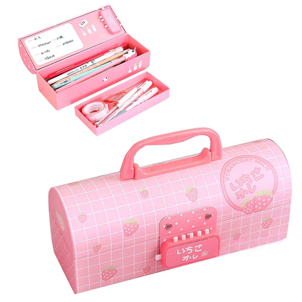 Amazon | 筆箱 ペンケース 可愛い 二層 大容量 筆入れ 防水 耐摩耗性